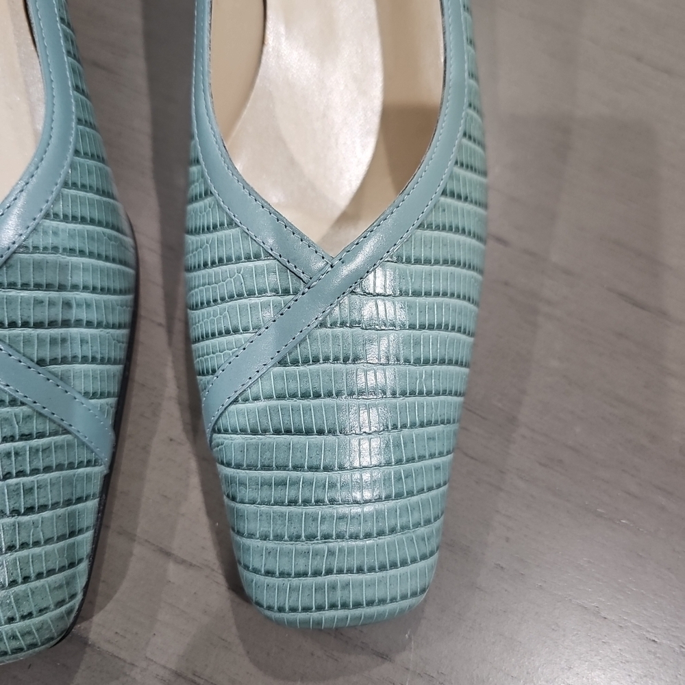 Vtg.Talbots Shoes,Turqueza Leather Finola Vero Cuio Italian Made Pumps Heels . - Picture 4 of 8